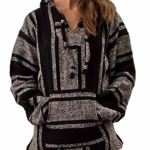 Black and White Striped Women's Drug Rug